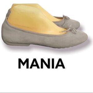 Authentic Mania Italian designer suede leather comfort flats fit size 9